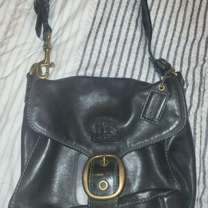 Black Leather Shoulder Bag